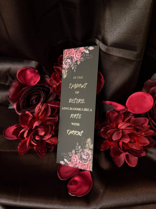 Rose gold finish bookmark