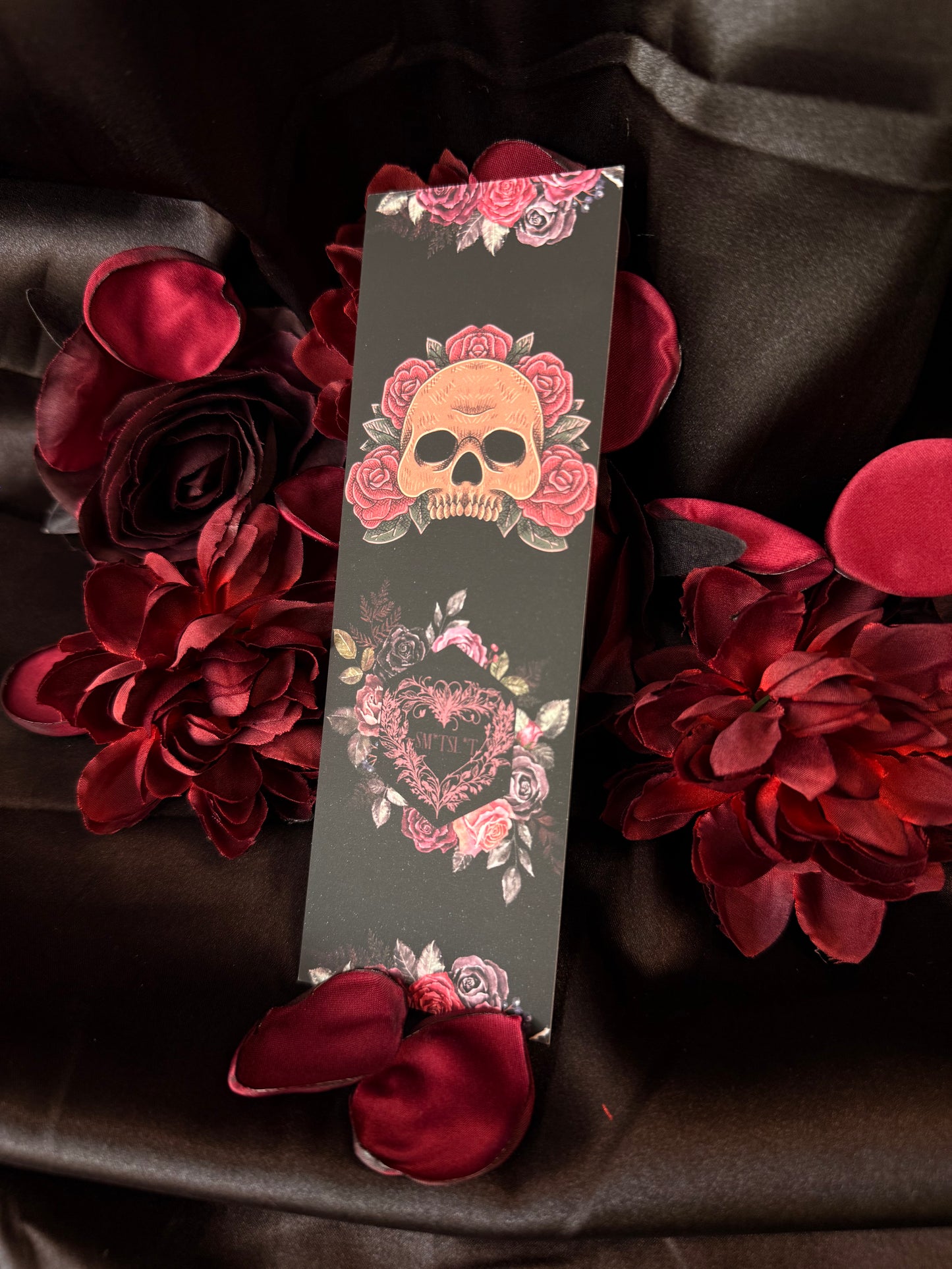 Rose gold finish bookmark