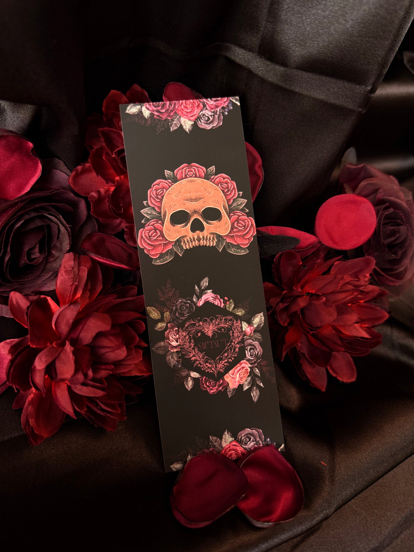 Rose gold finish bookmark