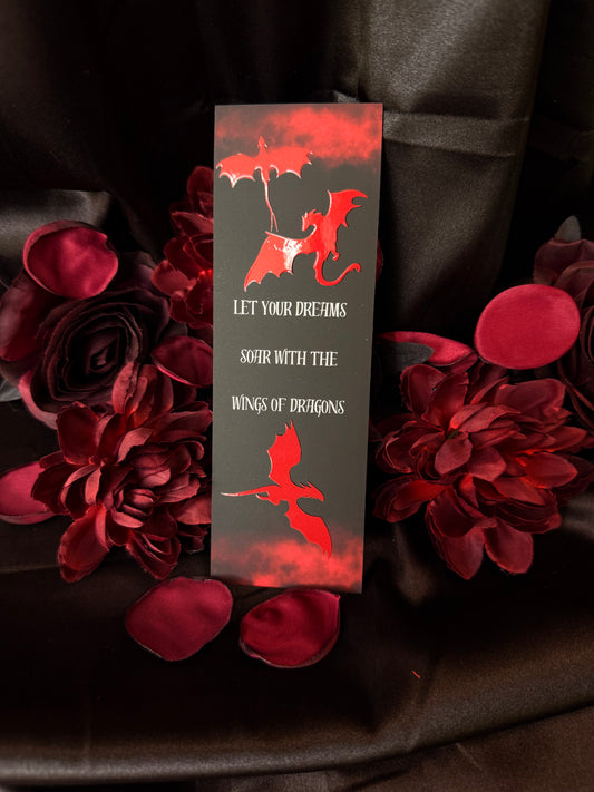 Dragon tale bookmark with UV spot