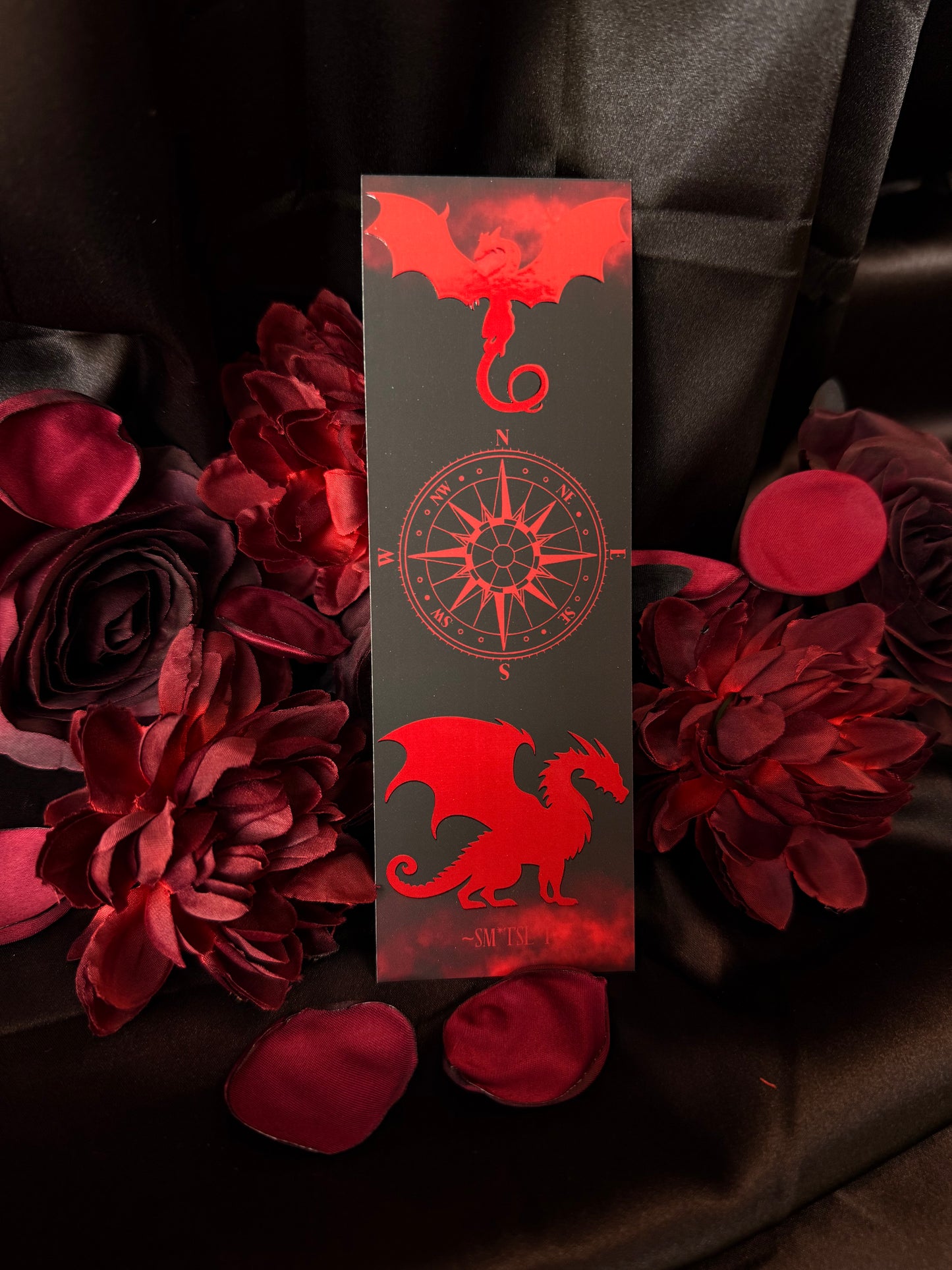 Dragon tale bookmark with UV spot