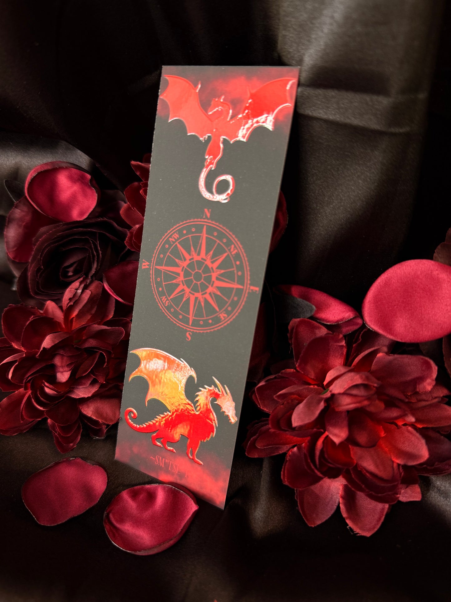 Dragon tale bookmark with UV spot