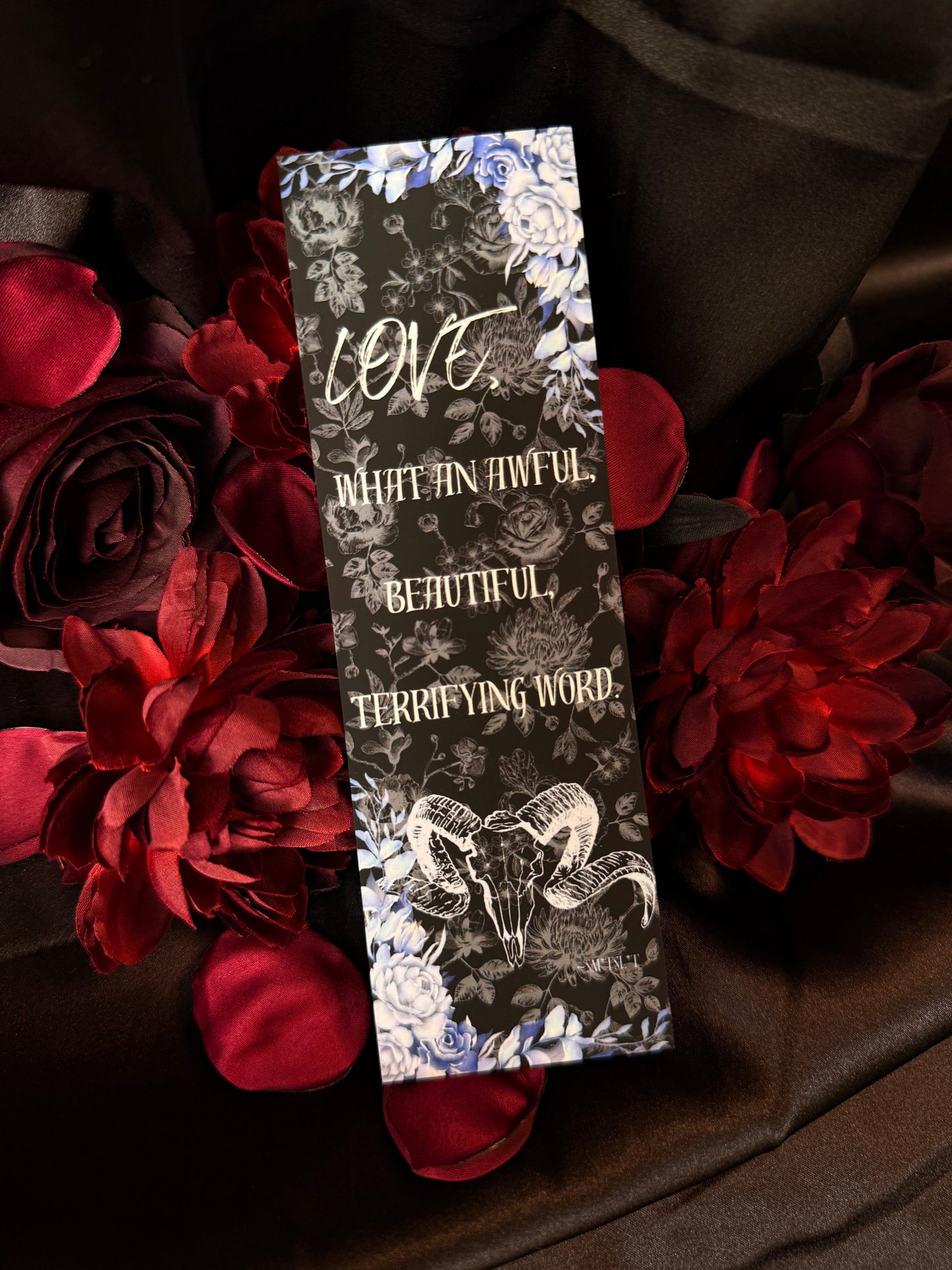 Dark romance inspired bookmark