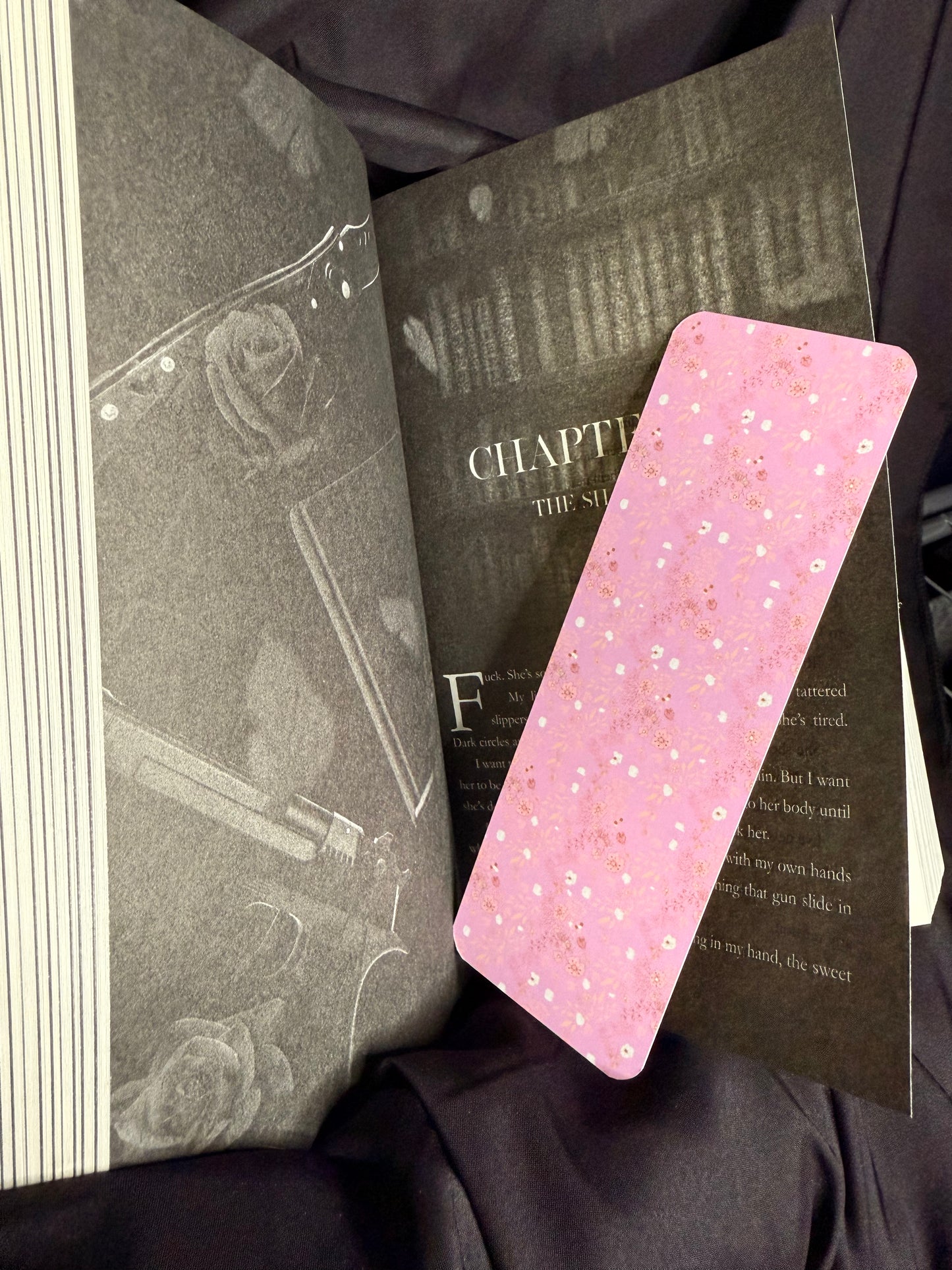 Pink "One more chapter" bookmark