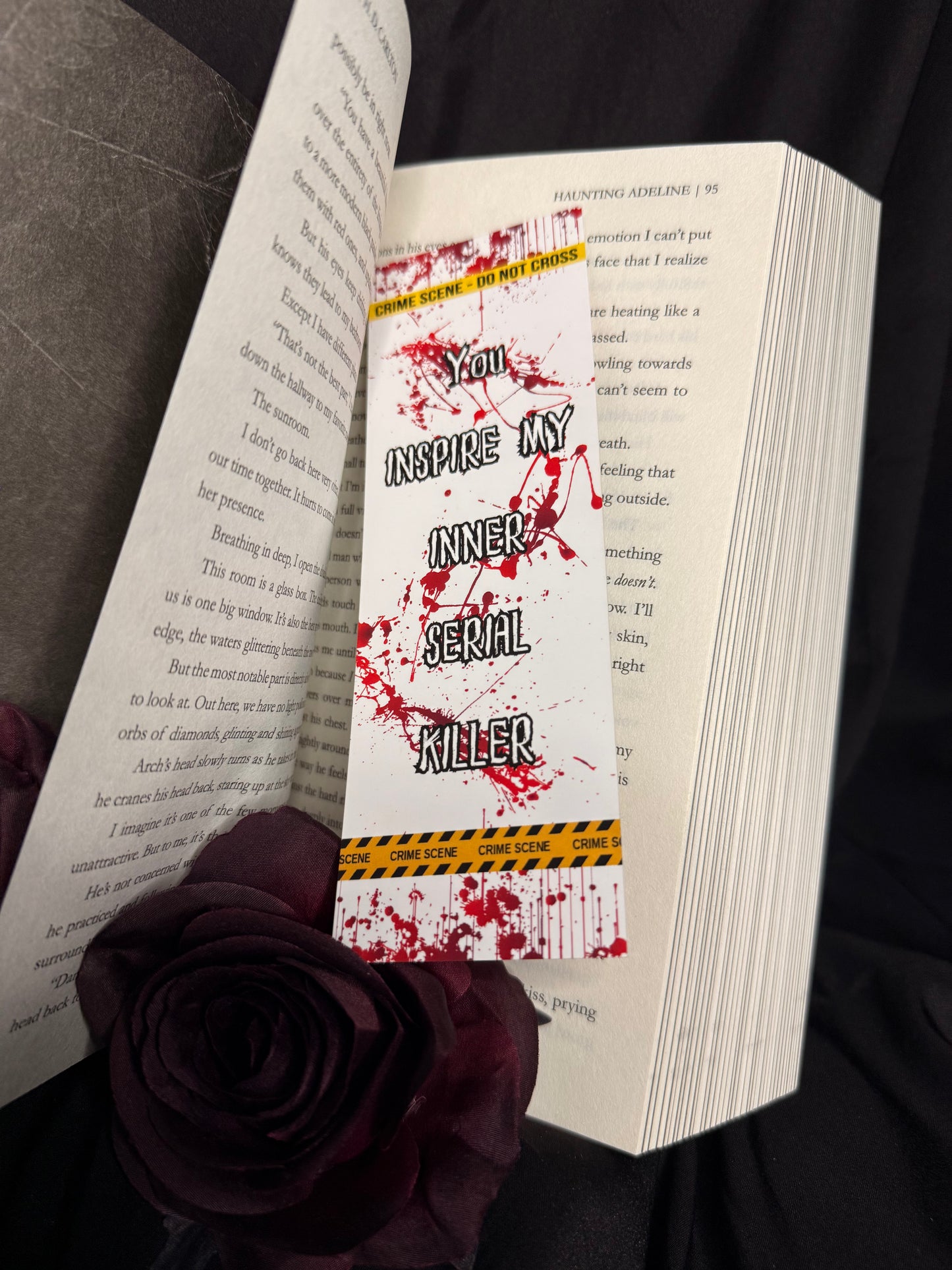 True crime addict bookmark