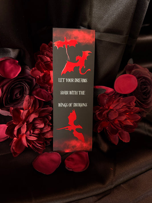 Dragon tale bookmark with UV spot