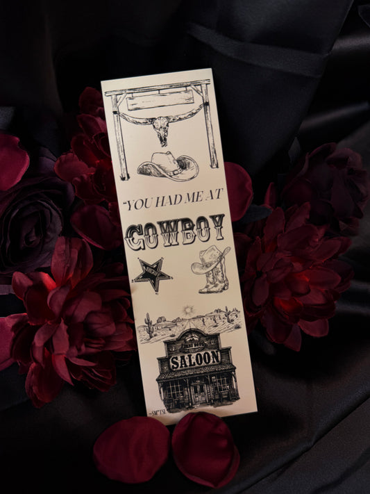 Western romance bookmark