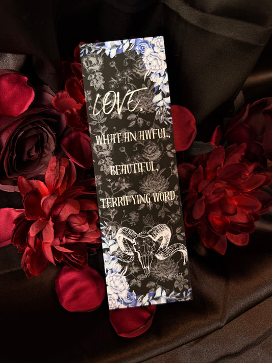 Dark romance inspired bookmark