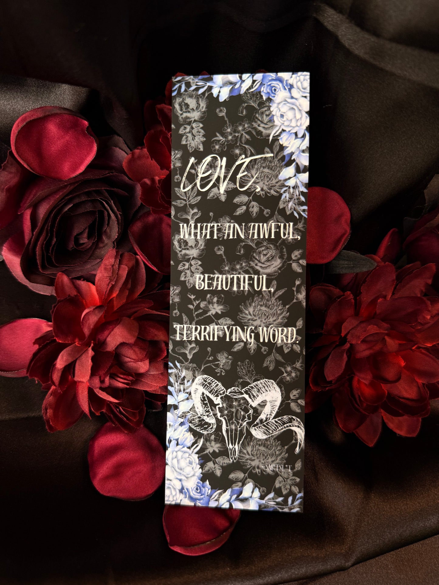 Dark romance inspired bookmark