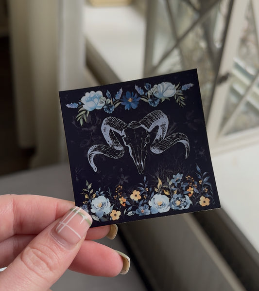 Floral Skull sticker