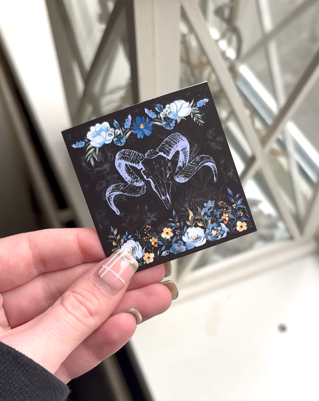 Floral Skull sticker